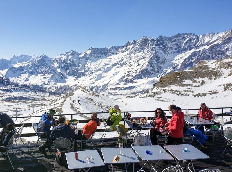 Mountain restaurant on the slope