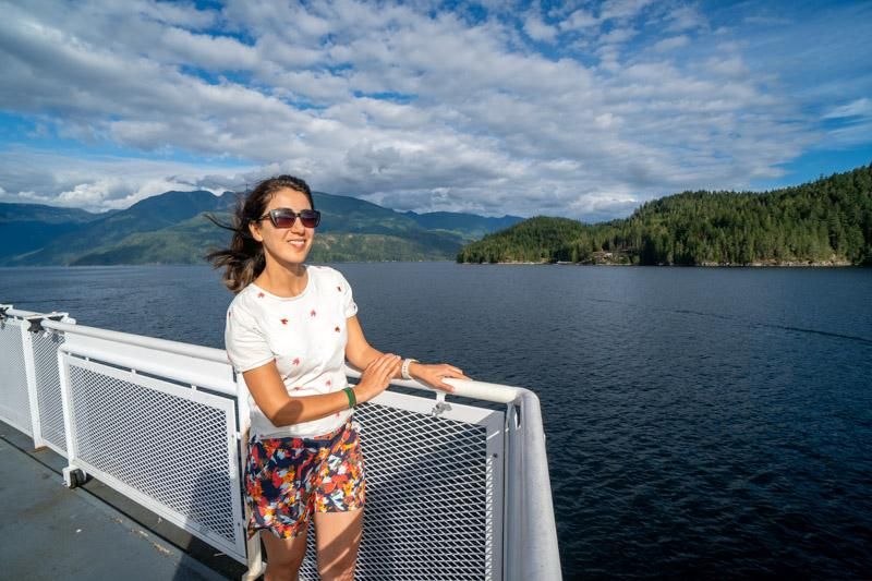 Travelling on a ferry in British Columbia