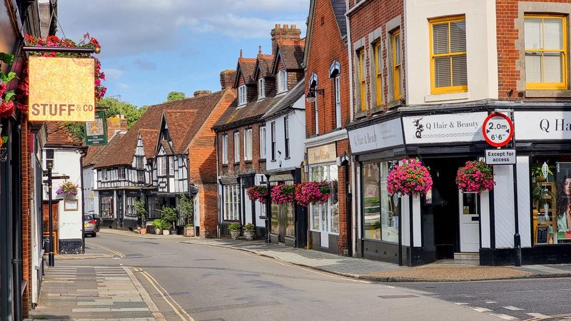 A street in Midhurst, one of the most beautiful towns in West Sussex